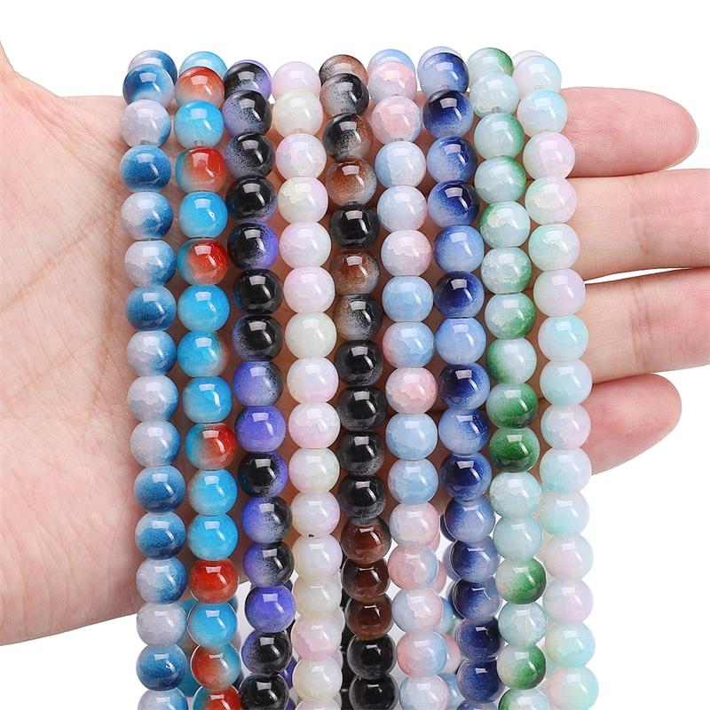 8/10 мм 20-30 шт./пакет Стеклянные бусины DIY Браслет Ожерелье Серьги Ювелирные изделия Аксессуары