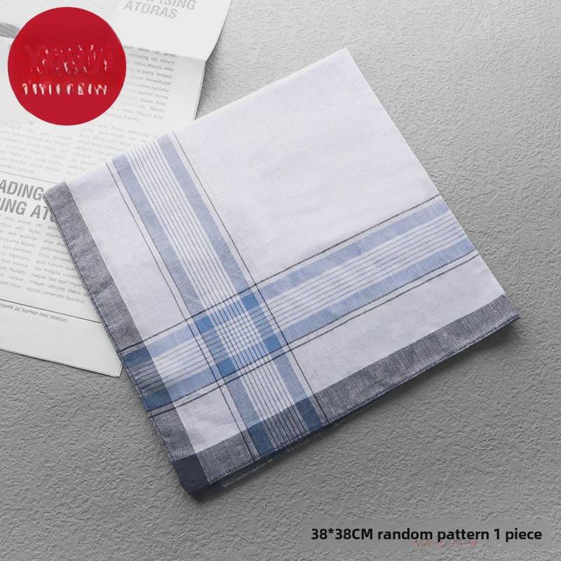 "Free Shipping: A1V Men's Nostalgic Sweat-Absorbent Plaid Handkerchief – Classic and Portable."