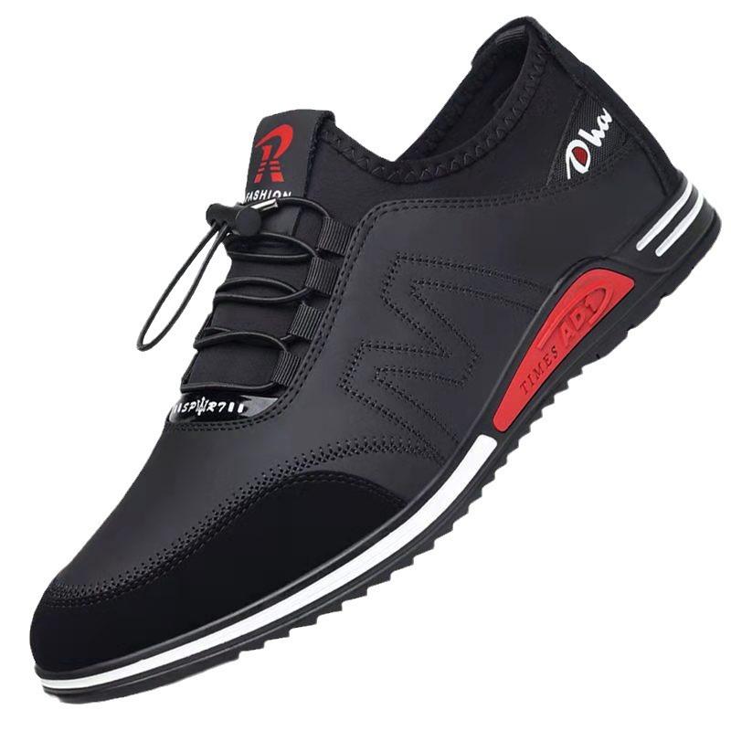 FashionPlatform Мужские повседневные кроссовки черные Высококачественная мужская спортивная кожаная обувь для мужчины Обувь для скейтбординга мужские кроссовки