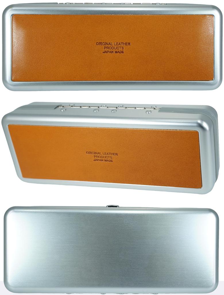 Camel Tochigi Leather Eyeglass Made In Eyeglass Sunglasses for Men and Genuine Tanned Made In Torigi Item Case, Japan, Hard, Slim, Aluminum, Large,