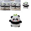 Charming Fluffy Panda Keyring Cute Animal Plush Doll With Pp Cotton Filling