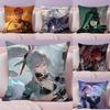 P-Punishing Gray Raven Pillow Case Plush Fabric Soft Double-Sided Printed Sofa Warm Winter Home Gift Cushion Cover