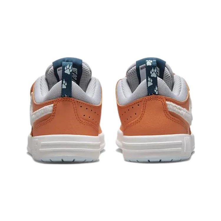 Nike Pico 5 Нескользящая Амортизация Устойчивая к истиранию Низкие Повседневные Кроссовки Бело-Оранжевые Дети Возраст 3 7 Лет DQ8372-800