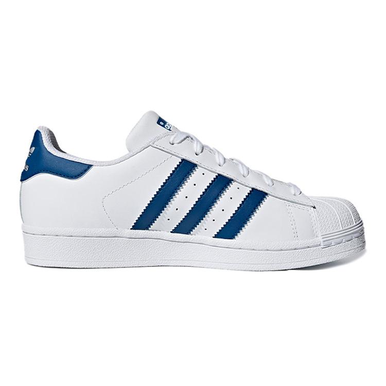 adidas Оригинальные SUPERSTAR Удобные Низкие Скейтбордические Кроссовки Бело-Синий Хвост Унисекс F34163