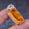 Citrine Gemstone 925 Sterling Silver Gift Jewelry Pendant 1.77"