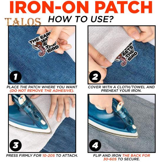 Ранний червяк получает птицу ковбой вышитая нашивка пришитая/приклеиваемая аппликация на одежду куртки джинсы платье шляпа искусство ремесла