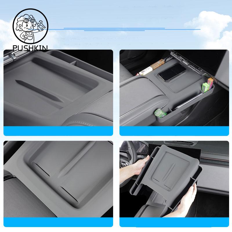 For ZEEKR 7x 2024 2025 2026 Center Console Wireless Charging Rubber Pad Mat Car Interior Modification Accessories