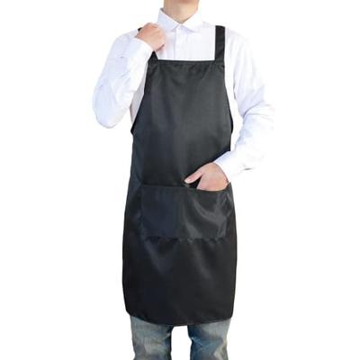 Cozycube H-shaped Apron, Simple, Neck-hanging Apron for Men and Women, Cafe Apron, Plain, Stylish, Large Capacity Pocket, Stain-resistant, Wrinkle-res