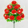 Artificial Carnation Realistic 18 Head Fake Silk Flower UV Resistant Wedding Party