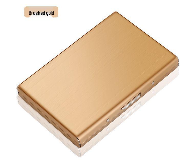 Multifunctional Anti-Theft Stainless Steel Card Holder: Portable Multi-Slot Wallet for Men.