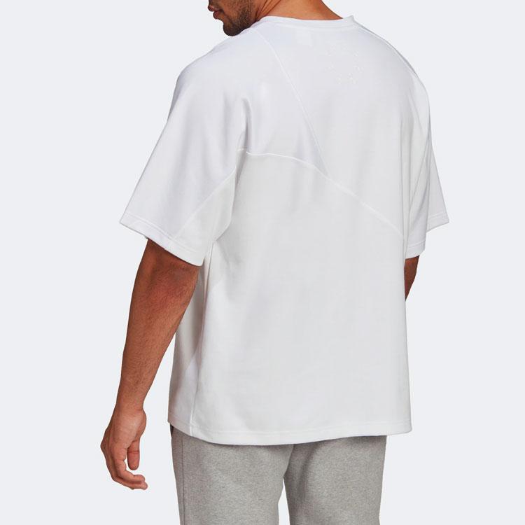 adidas Мужская футболка Originals Adicolor Tricot Interlock с коротким рукавом и крупным логотипом T Белый Черный HG1439