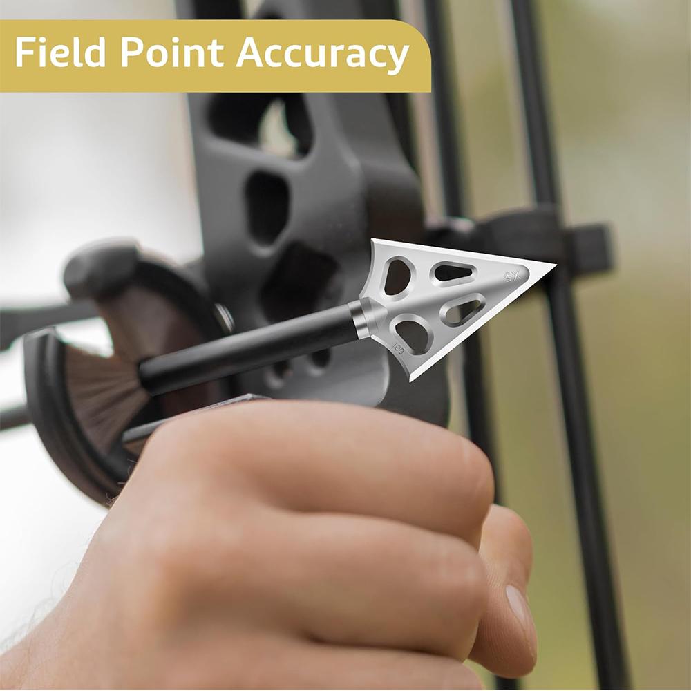 6шт 100гранные бродхеды для стрельбы из лука с фиксированным лезвием для арбалета, изогнутый лук