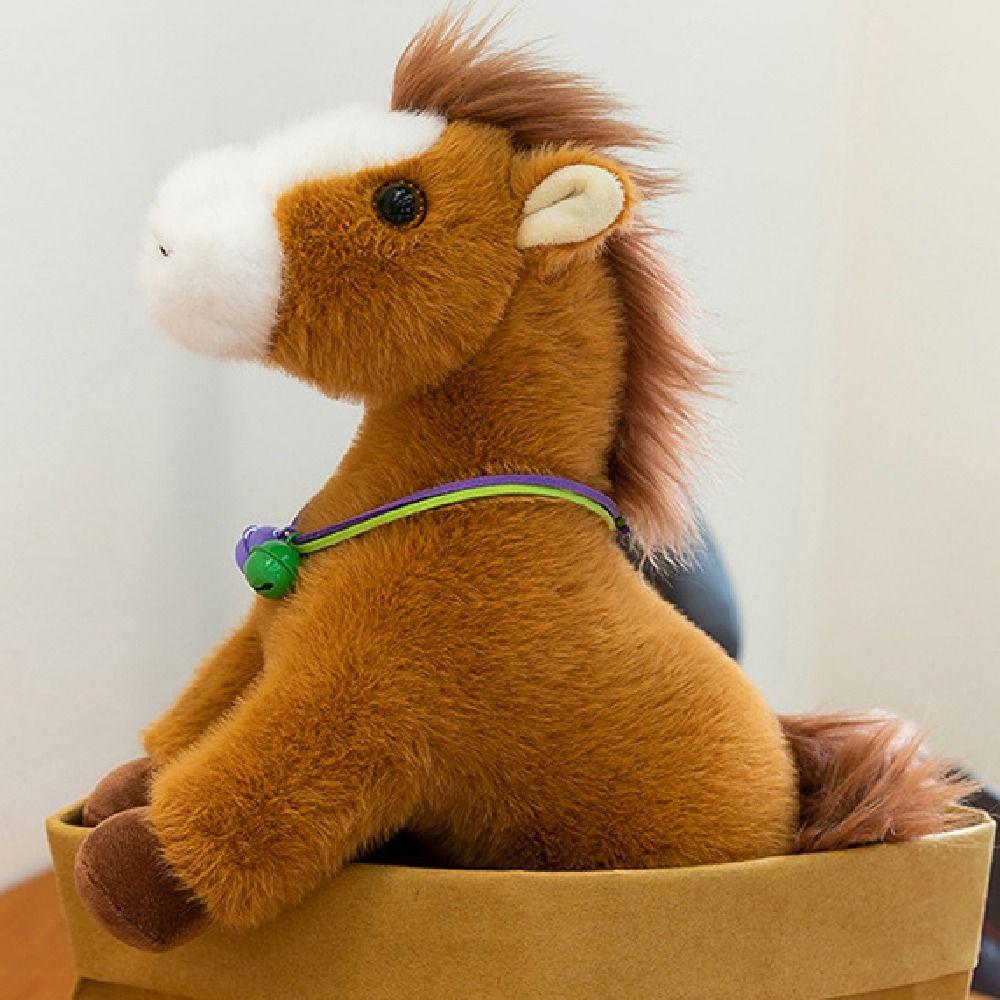 Creative Horse Plush Doll Mascot Dolls Zodiac Pony Figurine Stuffed Animal Doll Birthday Gift