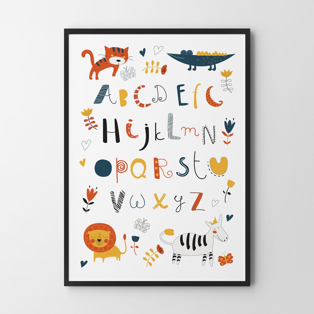 Плакат с буквами алфавита