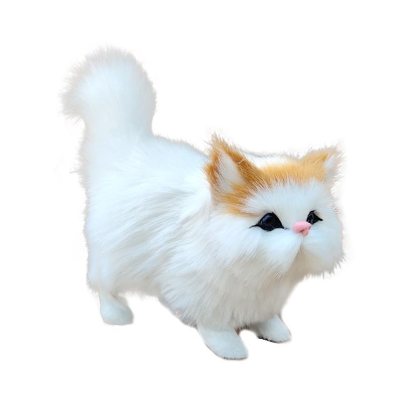 Kitten Figures Simulation Cat Ornament Gift for Kid Children Bedroom Decoration
