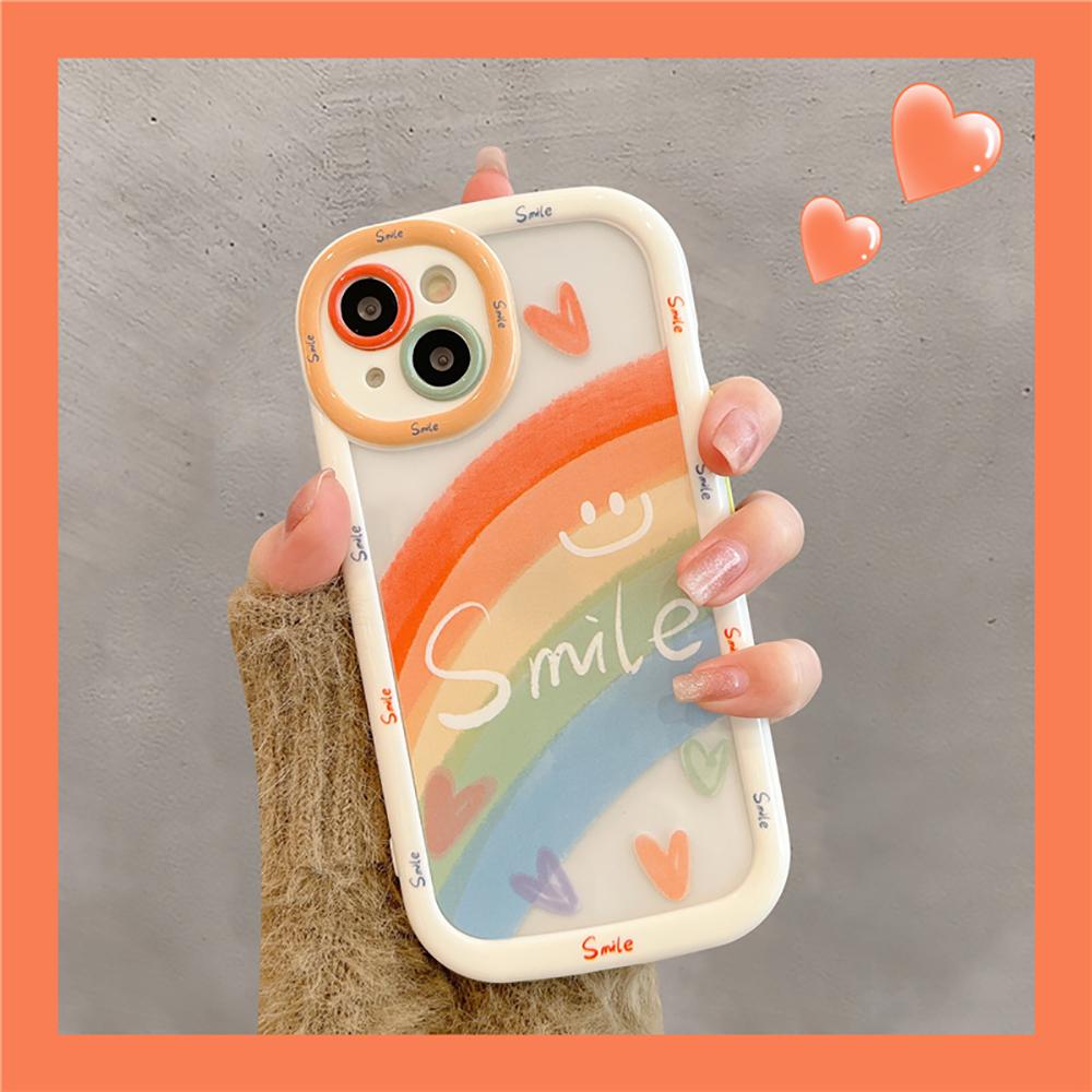 Cute Heart Love Shockproof Bumper Transparent Phone Case For Iphone 14 13 12 11 Pro Max Soft Silicone Clear Back Cover Case