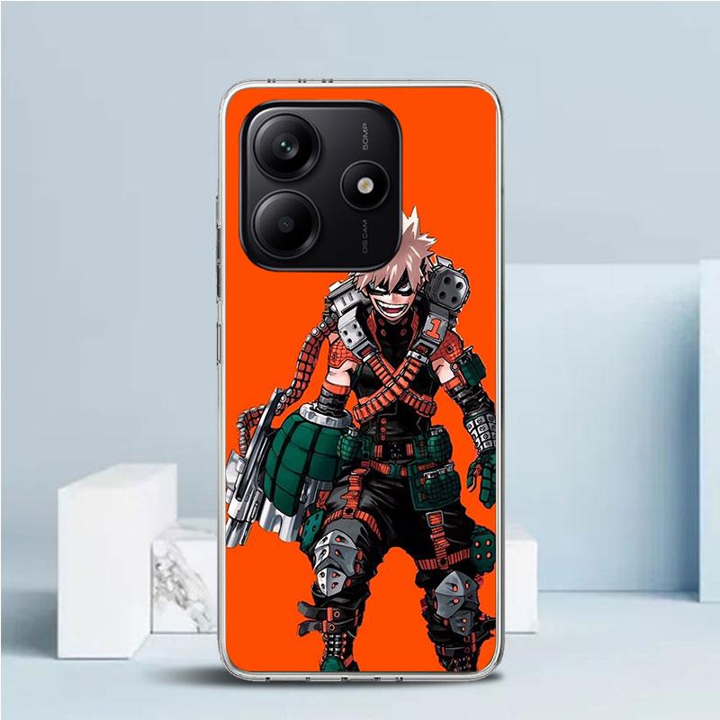Бактего Кацуки MHA Мой герой Чехол для телефона для Xiaomi Redmi Note 15 14 14S 13 12S 12 Pro Plus 11S 11 11T 11E 10S 10 + Мягкий ТПУ Задняя панель