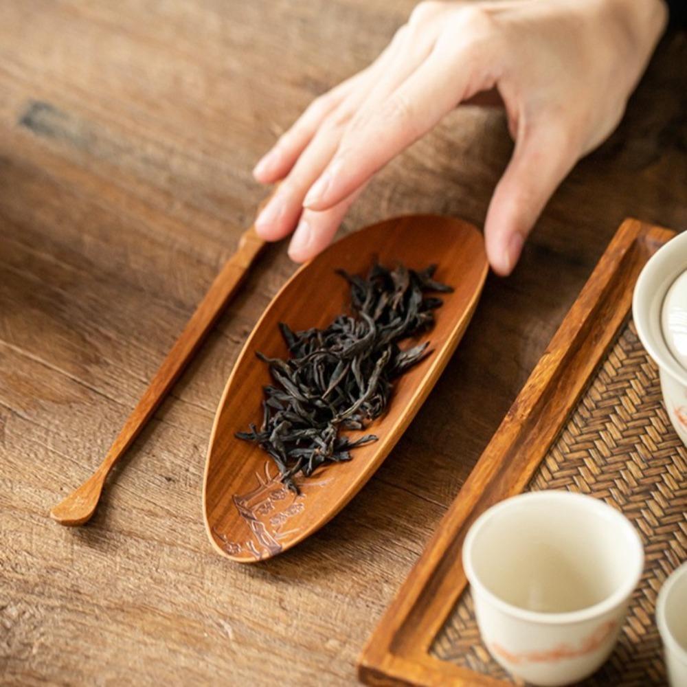Natural Bamboo Tea Scoop Handmade Tea Needle Durable Tea Accessories Set office