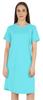 Однотонное повседневное летнее платье-футболка для женщин, свободная туника с короткими рукавами для сна