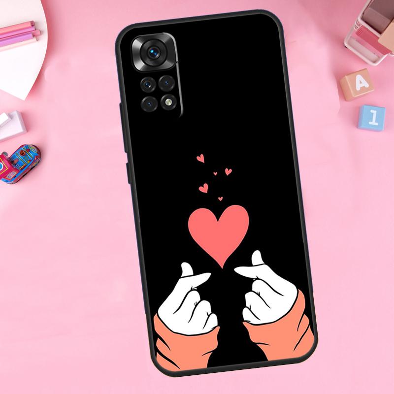 Kpop Hand Finger Heart For Xiaomi Redmi Note 14 13 10 11 12 15 Pro Plus Phone Case For Redmi 15C 13C 12C 10C 14C 15