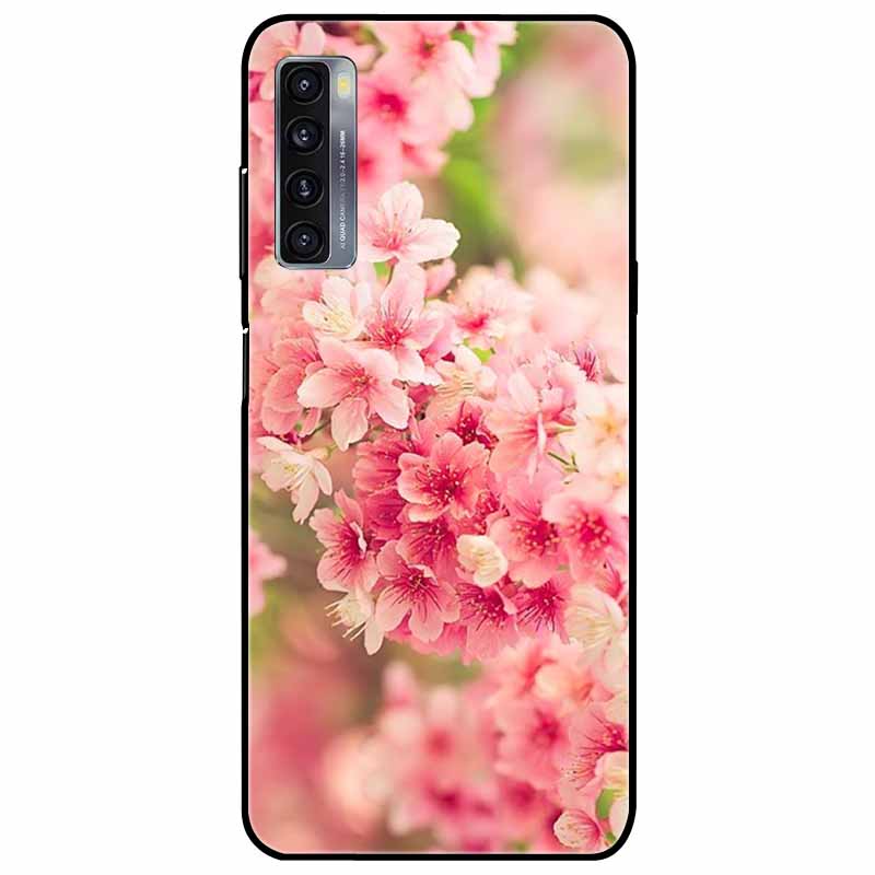 For TCL 20L Plus Case 20L+ Silicone Soft Shockproof TPU Back Cover for TCL 20S 20L Case Black Bumper Painted Funda TCL20S Capa
