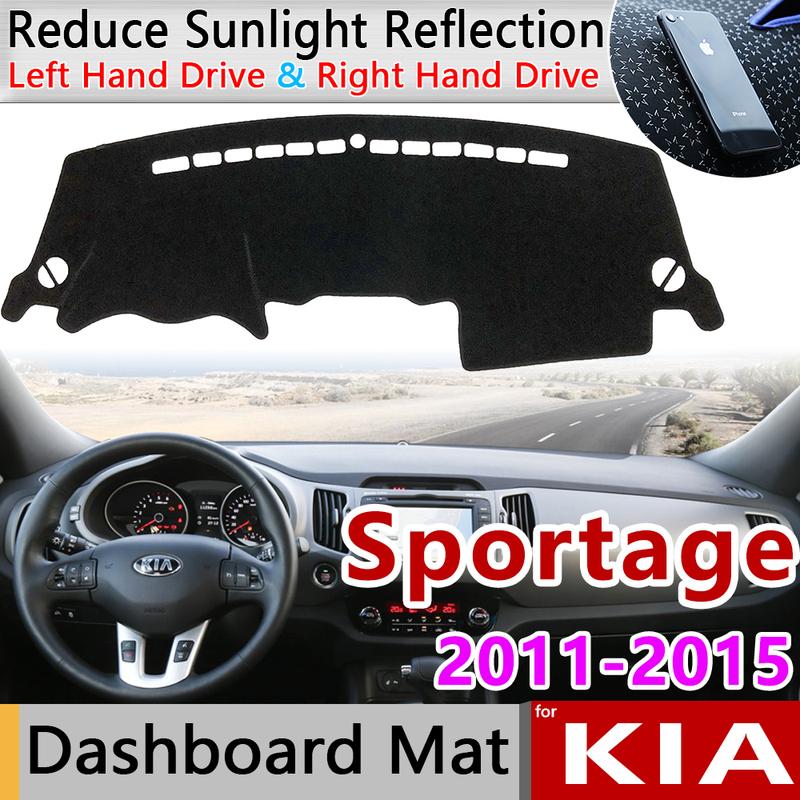 for Kia Sportage 2011 2012 2013 2014 2015 SL Anti-Slip Mat Dashboard Cover Pad Sunshade Dashmat Carpet Anti-UV Car Accessories R