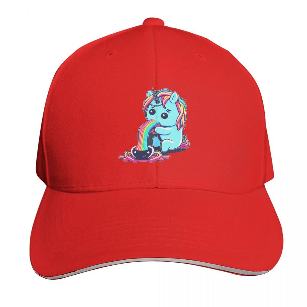 Unicorn Rainbow Sic Vomit Puke Baseball Cap Christmas Hat Horse Hat designer cap Hat Luxury Brand Unisexs Caps Womens