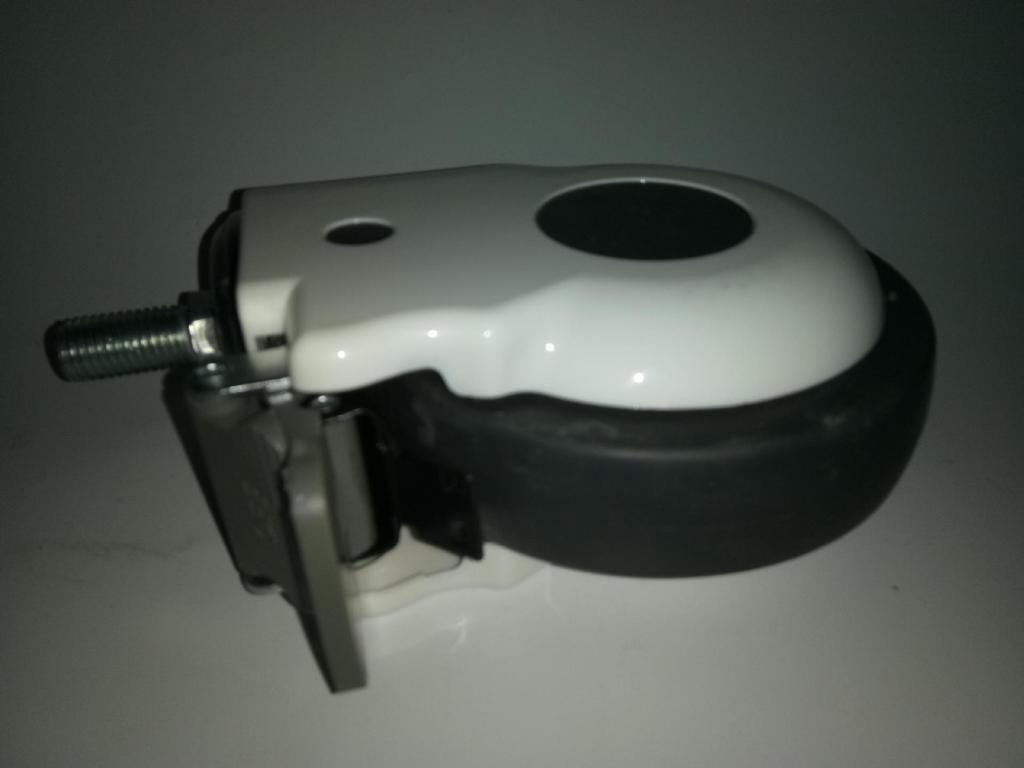 Медицинские поворотные колеса больничного класса с резьбовым штоком и тормозом - Размеры 12×30, 14×30, 16×30