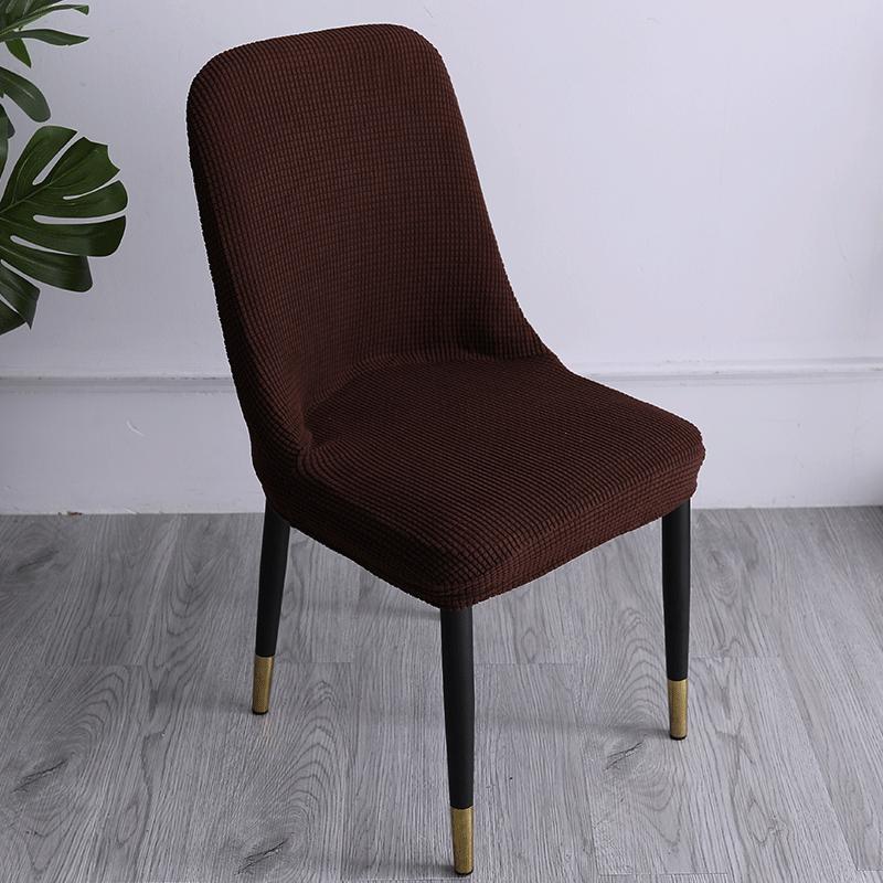 Curved Backrest Chair Cover, Semi-circular Dining Table Elastic Chair Cover