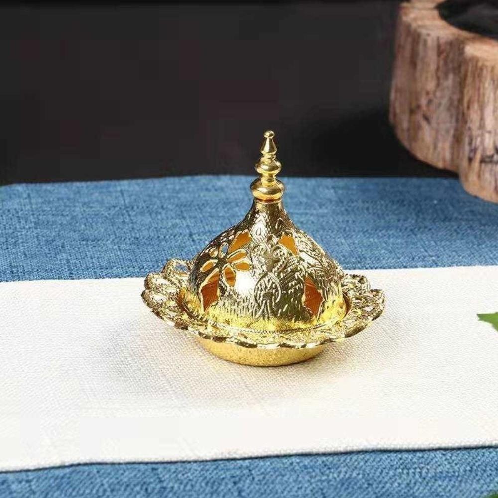 Gold Mini Censer Holder Zinc Zinc Alloy Aromatherapy Burner Creative Metal Incense Burner  Middle East
