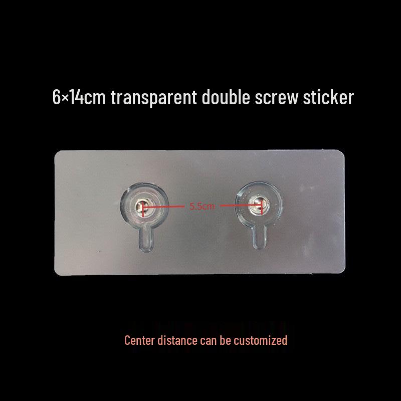 Многослойная клейкая настенная полка для хранения с прозрачными крючками для ванной комнаты