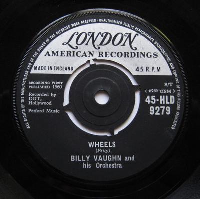 7-дюймовая пластинка BILLY VAUGHN HIS ORCHESTRA Wheels Orange Blossom Special 45HLD9279 LONDON RECORDS 1961 Великобритания КантриФолк Б/у