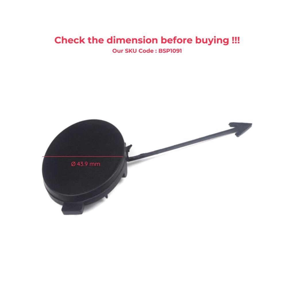 ESC Auto ESP1091 Front Bumper Grille Tow Hook Eye Cover Cap 2K5807241B for VW Volkswagen Caddy MK3 Facelift 2K SA 2015-2020