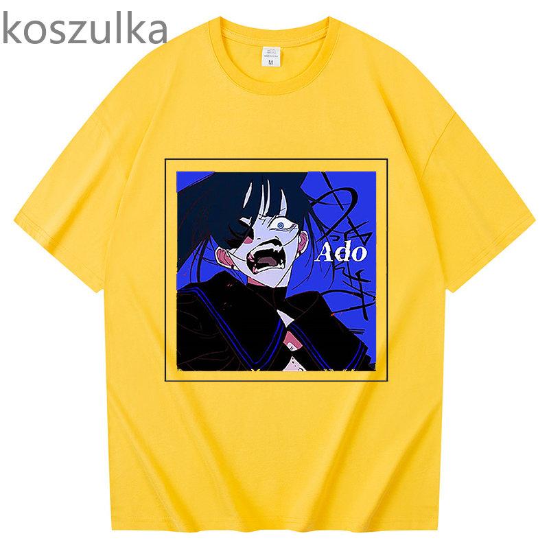 Унисекс футболка Ado, модная унисекс футболка с рисунком, унисекс/женская летняя футболка с коротким рукавом, 100% хлопок, эстетические топы, толстовка, уличная одежда