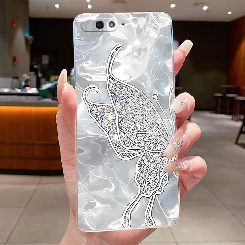 Phone Case For Huawei Y6 2018 Fundas Capa Butterfly Bow Protective Casing Transparent Soft Silicone TPU Cover Coque
