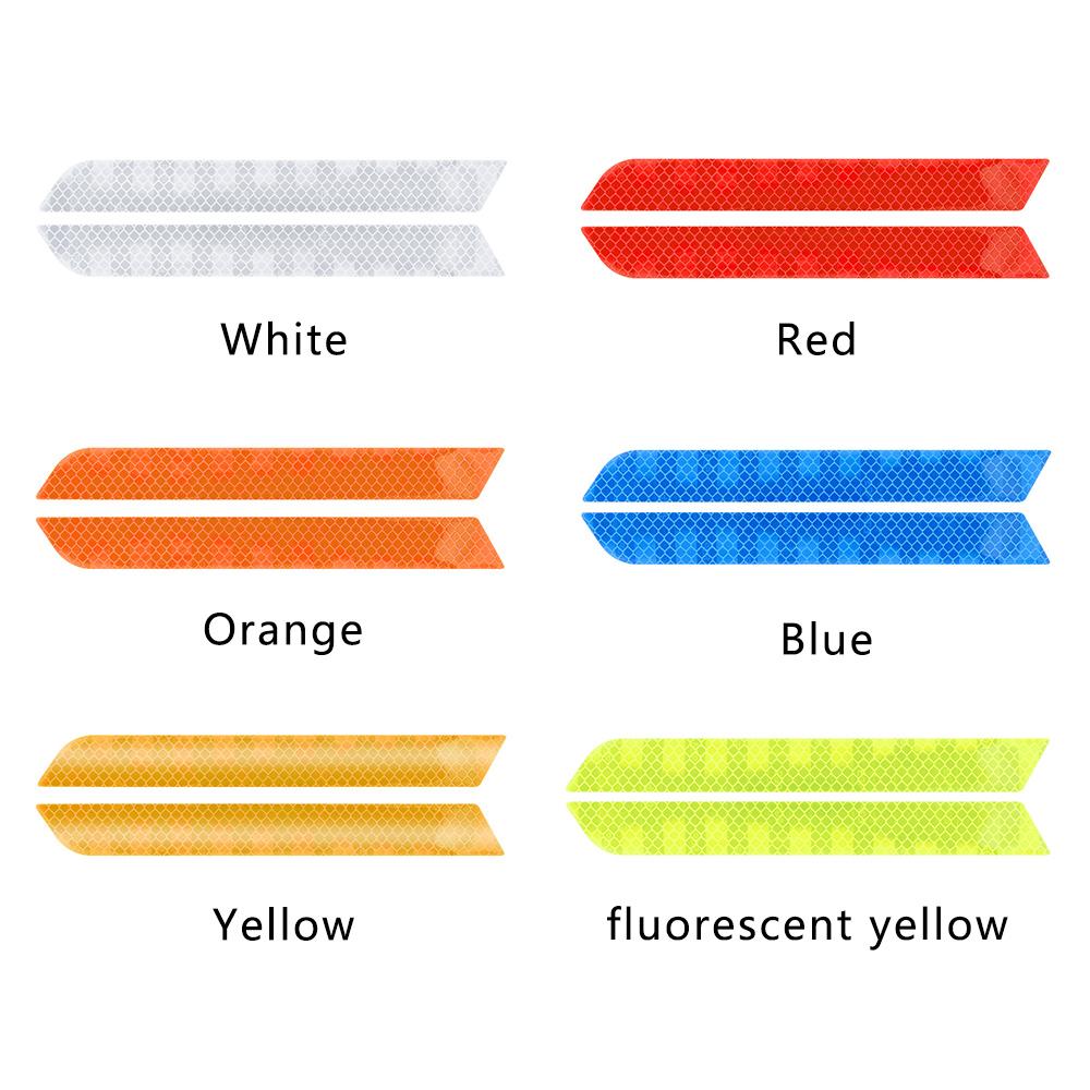 Новые универсальные 2 шт. светоотражающие наклейки для автомобиля, наклейки на задний бампер, предупреждающие наклейки на ночь, наклейки на задний бампер