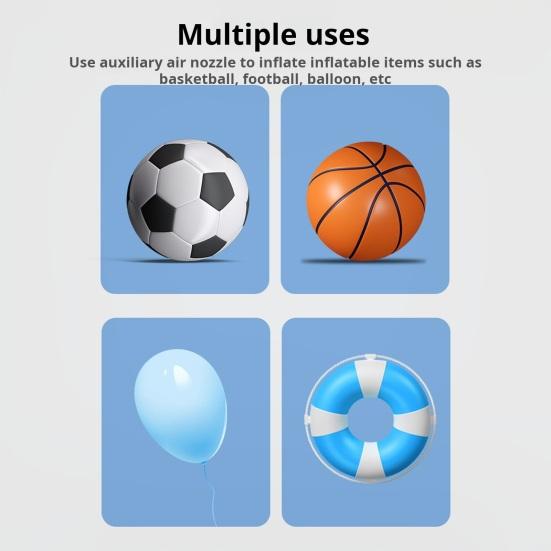 Насос для мячей Спортивный насос для мячей с иглами Насадка-удлинитель шланга Ручной воздушный насос Комплект для гимнастических мячей Волейбол Баскетбол Регби Шар