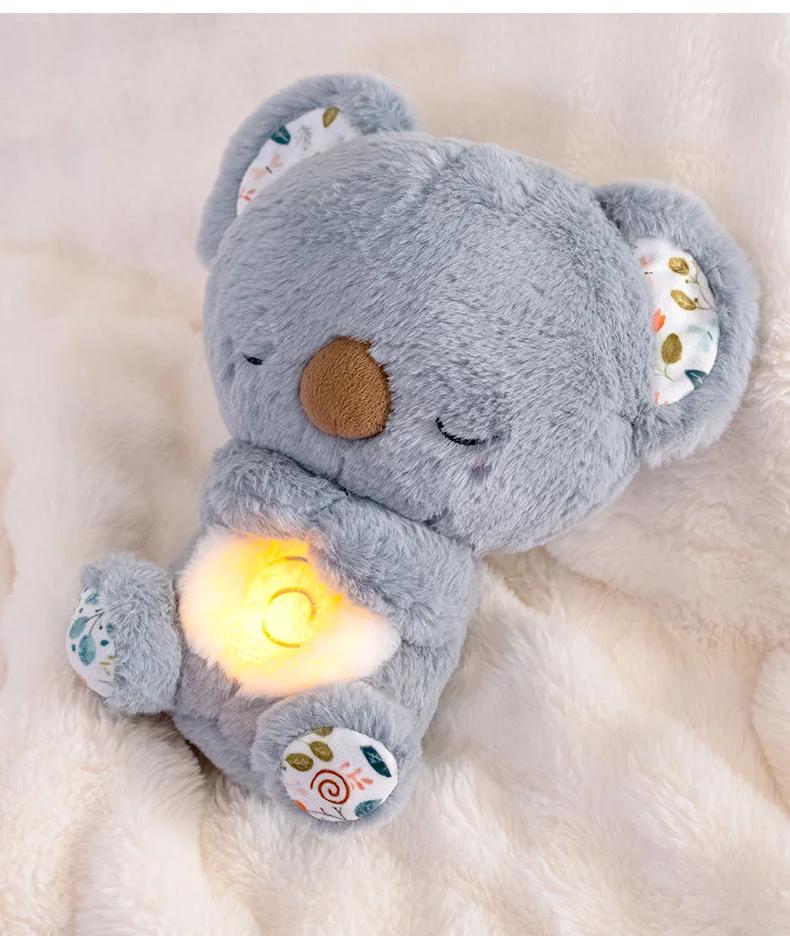 Плюшевая капибара, успокаивающая мягкая игрушка от тревоги для взрослых и детей, спящая плюшевая капибара с реалистичным дыханием, подсветкой