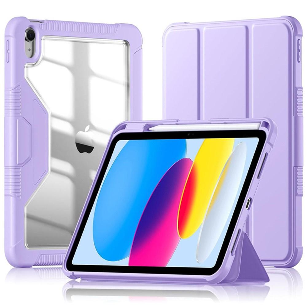 Case for iPad 11" 2025 A16 (11th gen.) / iPad 10.9" 2022 (10th gen.) with flap and stylus holder, purple