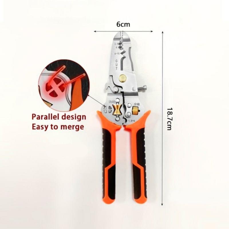 10 In 1 Heavy Duty Wire Stripper Multifunction Tool For Cable Cutting Crimping Insulation Stripping With Ergonomic Grip