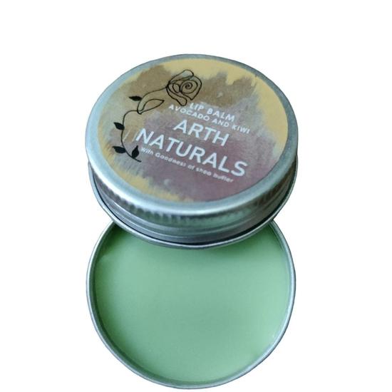Arth Naturals Kiwi Avocado Lip Balm - Avocado Oil & Shea Butter - Unisex - Halal - Organic & Natural - 8g - Moisturizing & Hydrating