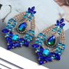 Модные многоцветные блестящие кристаллы, очаровательные вечерние эффектные ювелирные изделия, тренд, роскошный дизайн, необычный декор, серьги-гвоздики для женщин, подарок