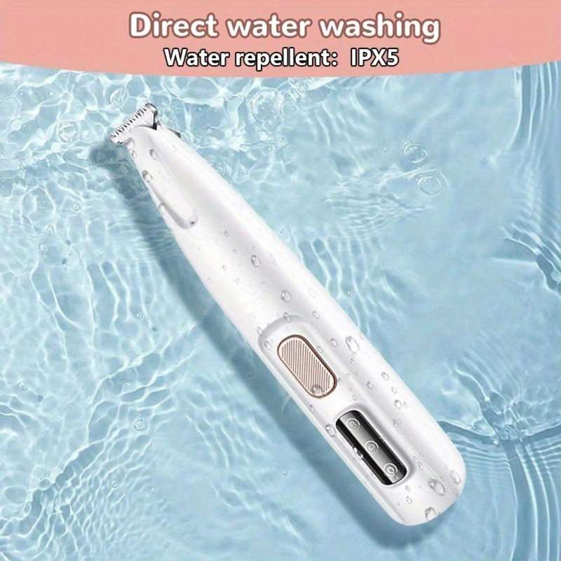 Pet Grooming Electric Hair Clipper, Low-noise USB Rechargeable Dog Nail Trimmer with LED Lights