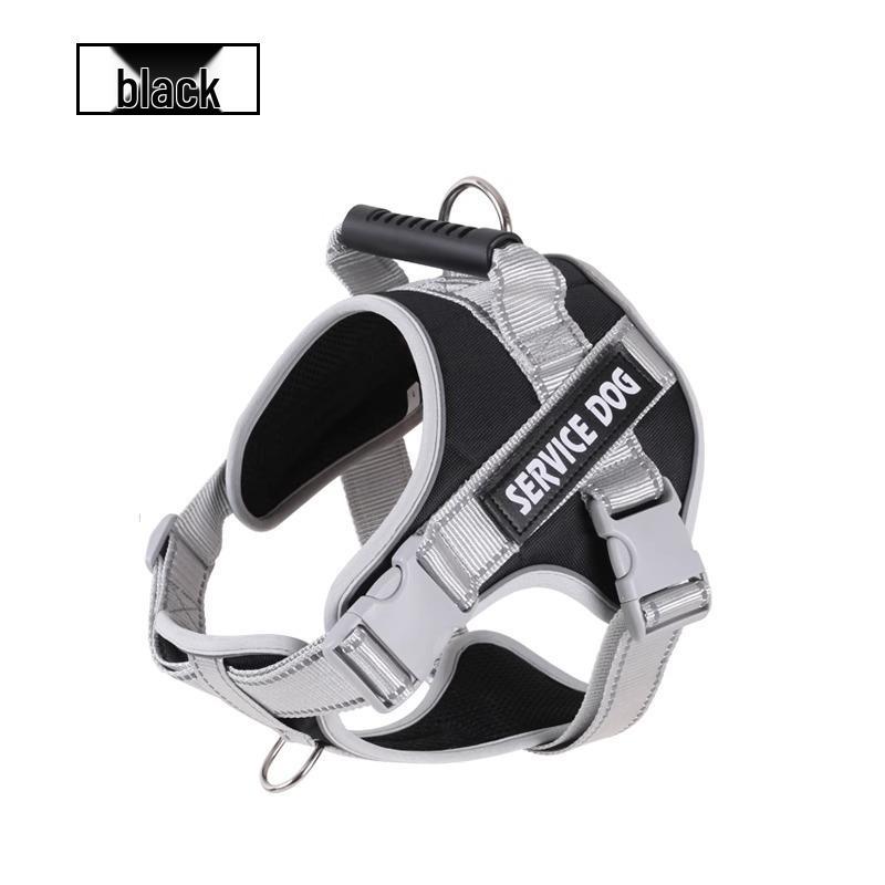 Шлейка для собаки в стиле седла K9 и поводок - Взрывозащищенная, для средних/крупных пород, бордер-колли, золотистый ретривер