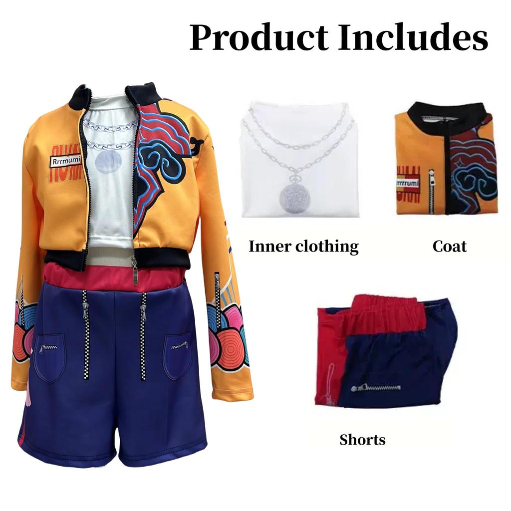 Костюм охотников на демонов K-Pop для мальчиков и девочек Зои Руми Мира Косплей Поп-певцы Женские наряды на Хэллоуин с аксессуарами