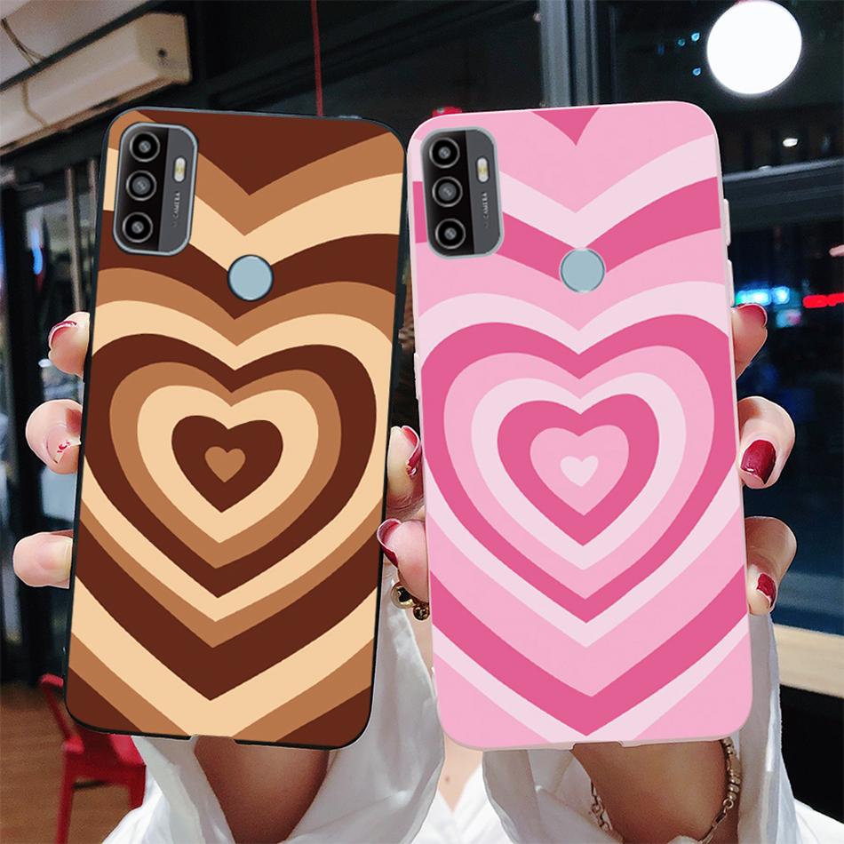 Чехол для OPPO A53S 2020 Мультяшный Coque Сердце Нарисованный Силиконовый Задняя Панель Телефона Для oppo a53s A 53s A53 s oppoa53 2020 Чехол-Ракушка