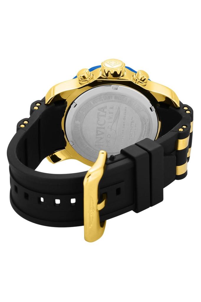 Часы Pro Diver Quartz 48 мм корпус золото черный нержавеющая сталь полиуретановый ремешок золотой циферблат 17887 [Invicta] мужские [Товар]