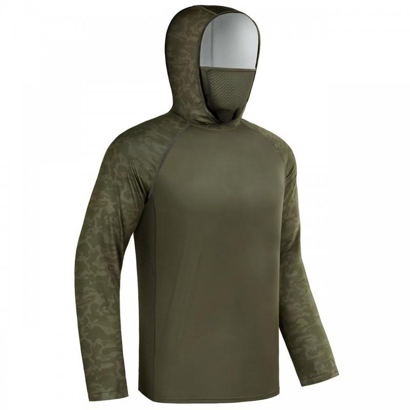 Mens Lightweight UPF 20 Quick-Dry Hooded Sun Protection Jacket Fishing Cycling Outdoor Wear