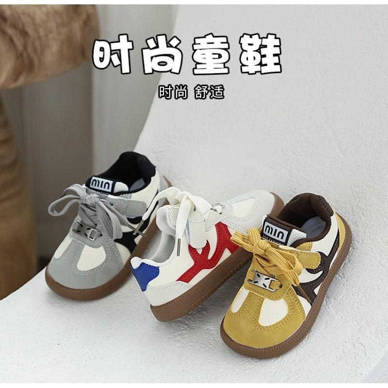 Kids Slip-On Casual Sneakers Boys Girls Soft Rubber Sole Lightweight PU Upper Toddler Low-Top Shoes