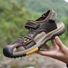 Мужская обувь из натуральной кожи размера плюс 38-46, новые летние мужские сандалии, уличные пляжные сандалии